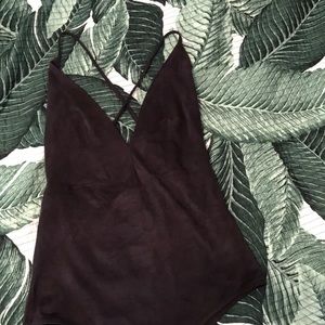 Velvet black bodysuit